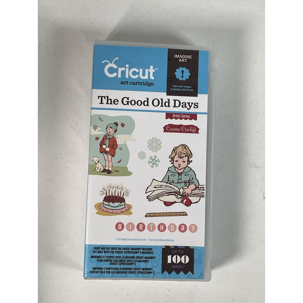 Cricut Imagine Art Cartridge The Good Old Days Cosmo Cricket W Handbook Birthday